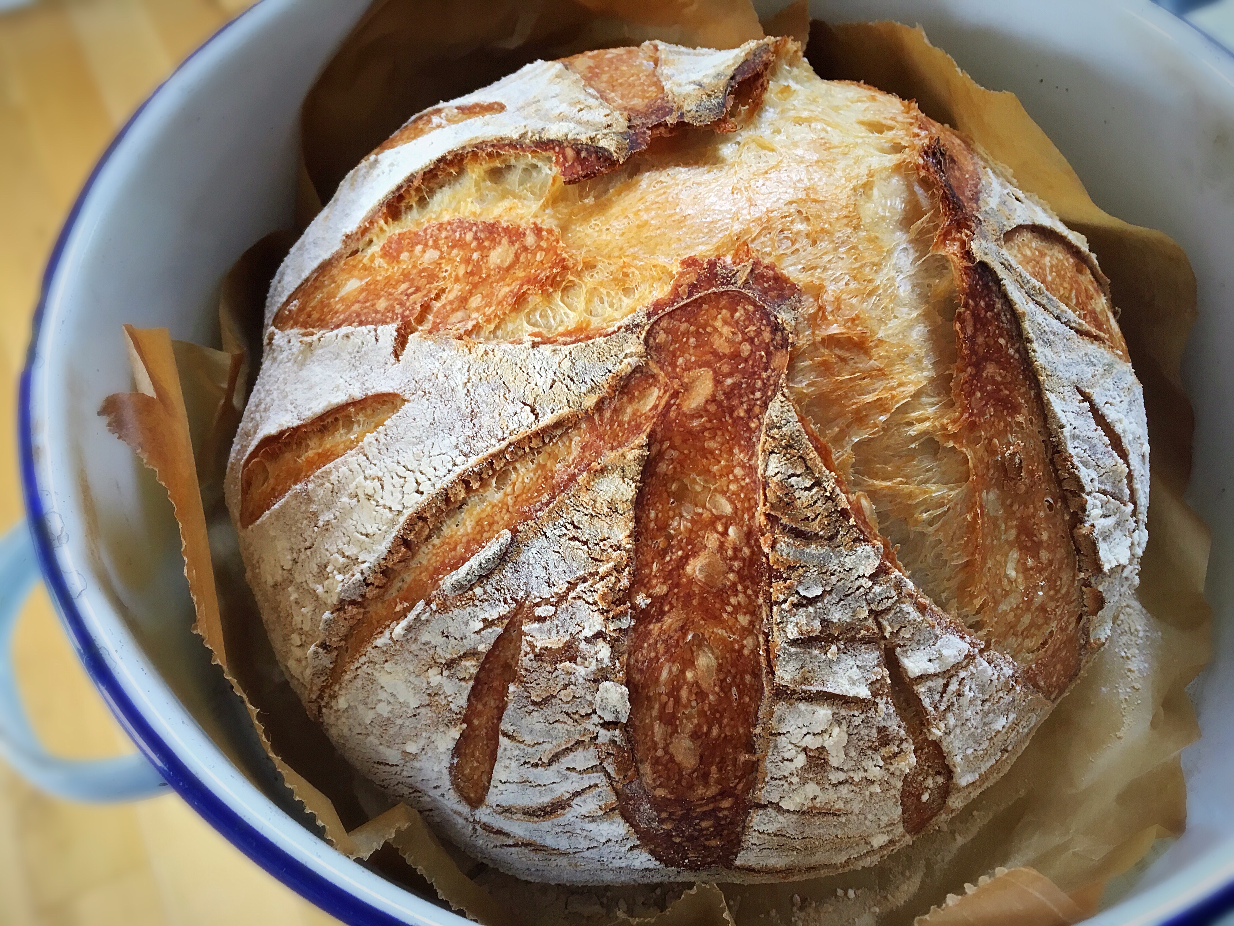 Sourdough Bread Baked In A Dutch Oven