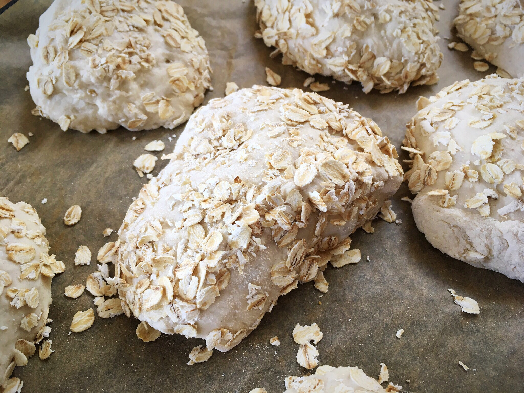 A close up of some cookies on a table