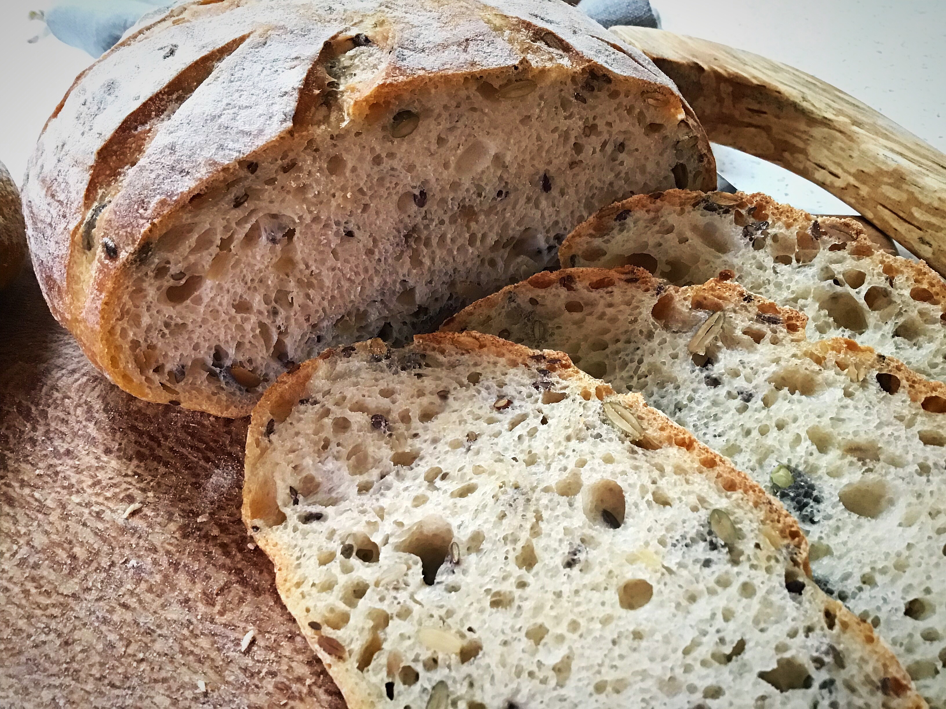 A close up of some bread on a plate