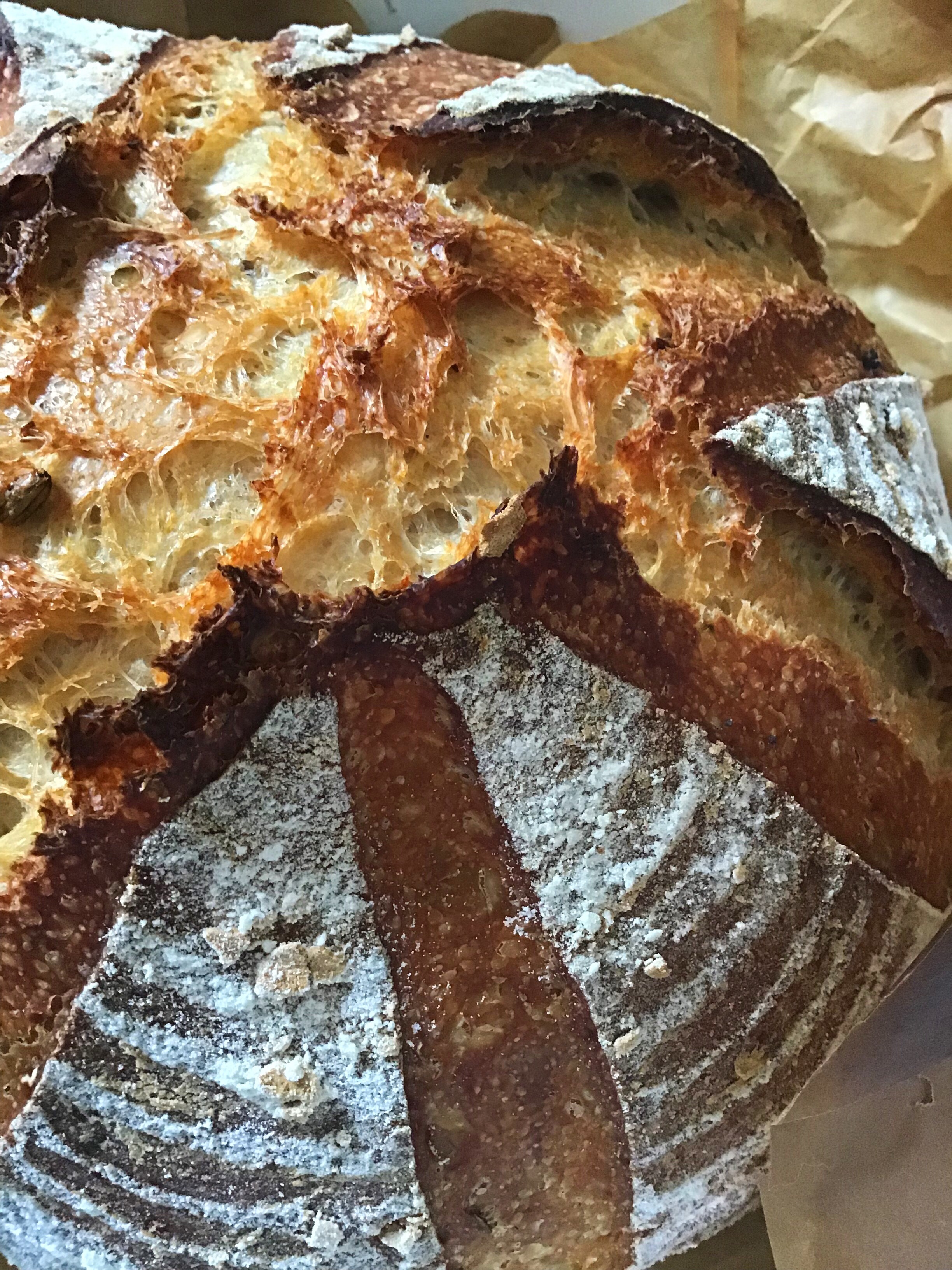 A close up of some food on foil