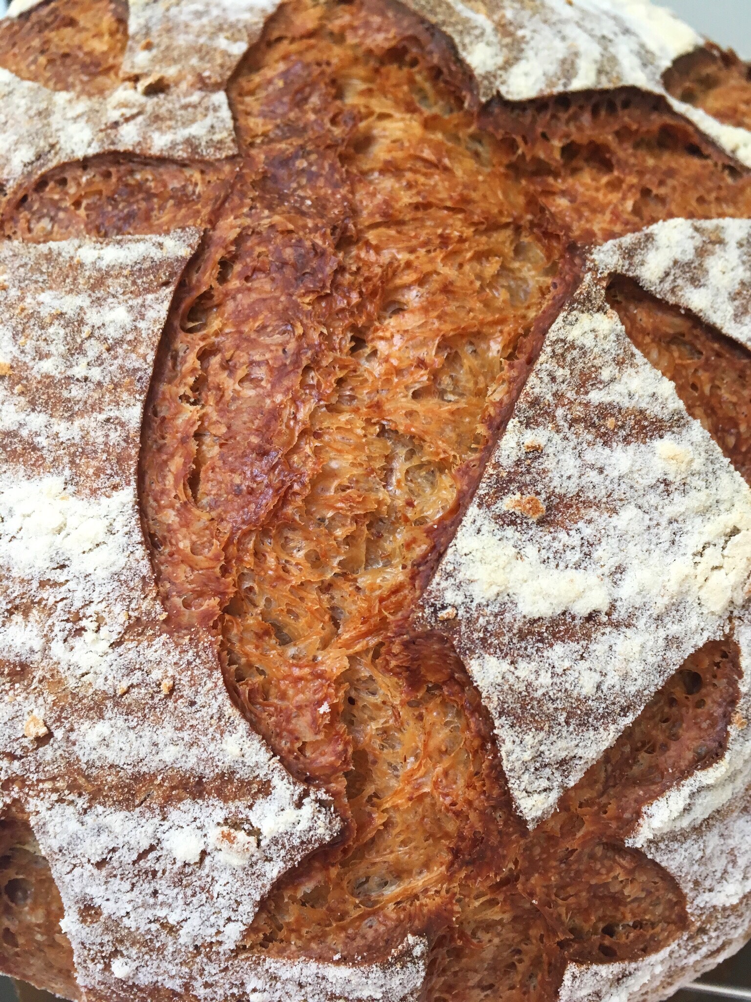 A close up of some bread with no crust