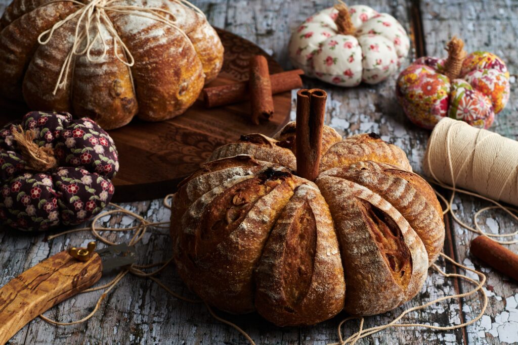 A bunch of bread is on the table